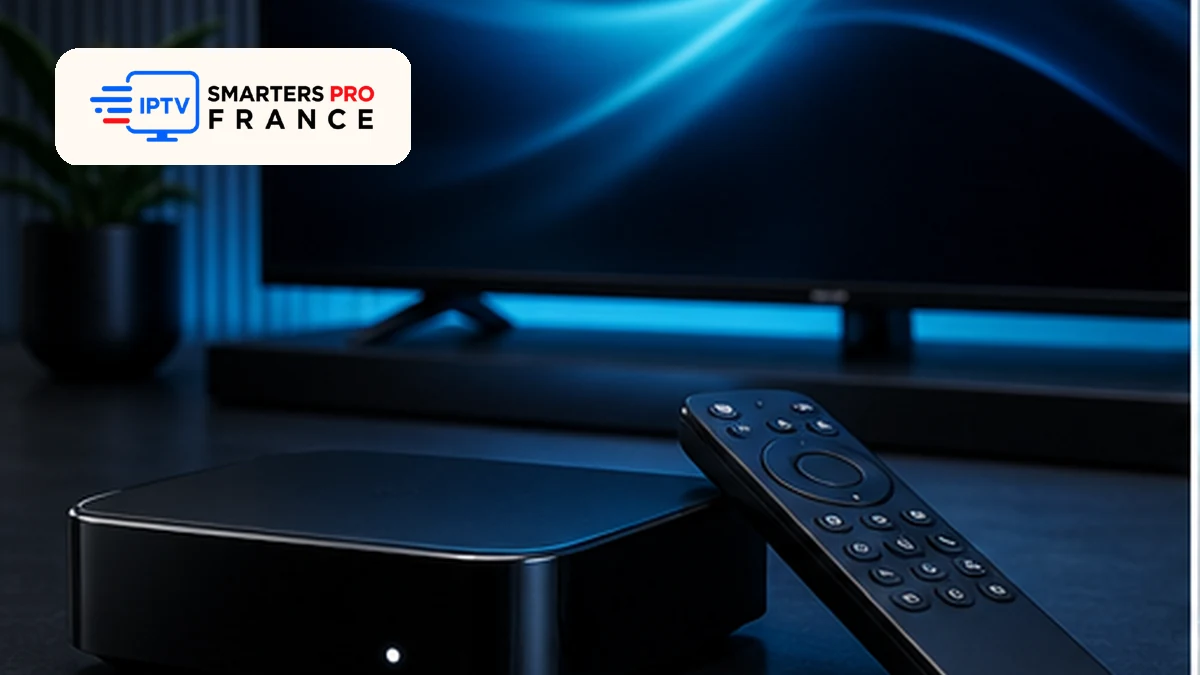 formuler z11 iptv en 2026 avec logo IPTV Smarters Pro France entièrement visible