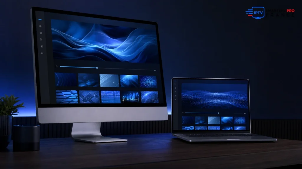 Installer IPTV Smarters Mac sur ordinateur macOS avec interface de lecture